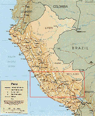 Karte von Peru