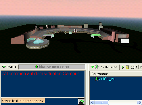 3D-Chatfenster des virtuellen Campus