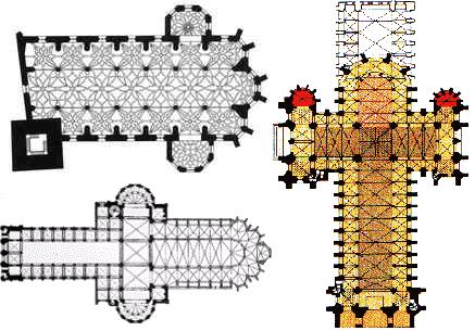 Grundrisse gotischer Kirchen